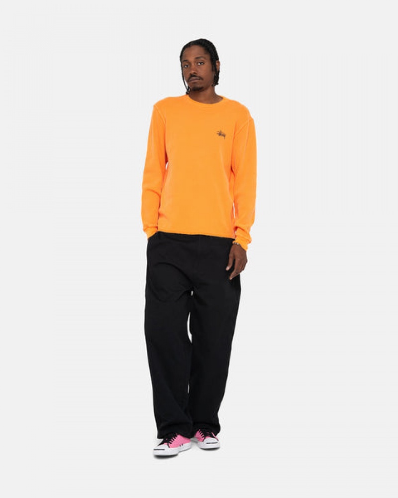 Stussy Basic Stock Ls Thermal Topjes Dames Oranje Belgium | WRD-6024