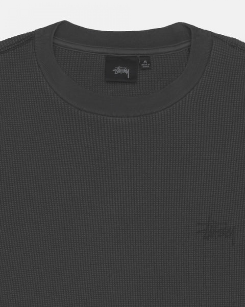 Stussy Basic Stock Ls Thermal Topjes Dames Zwart Belgium | YRW-2067