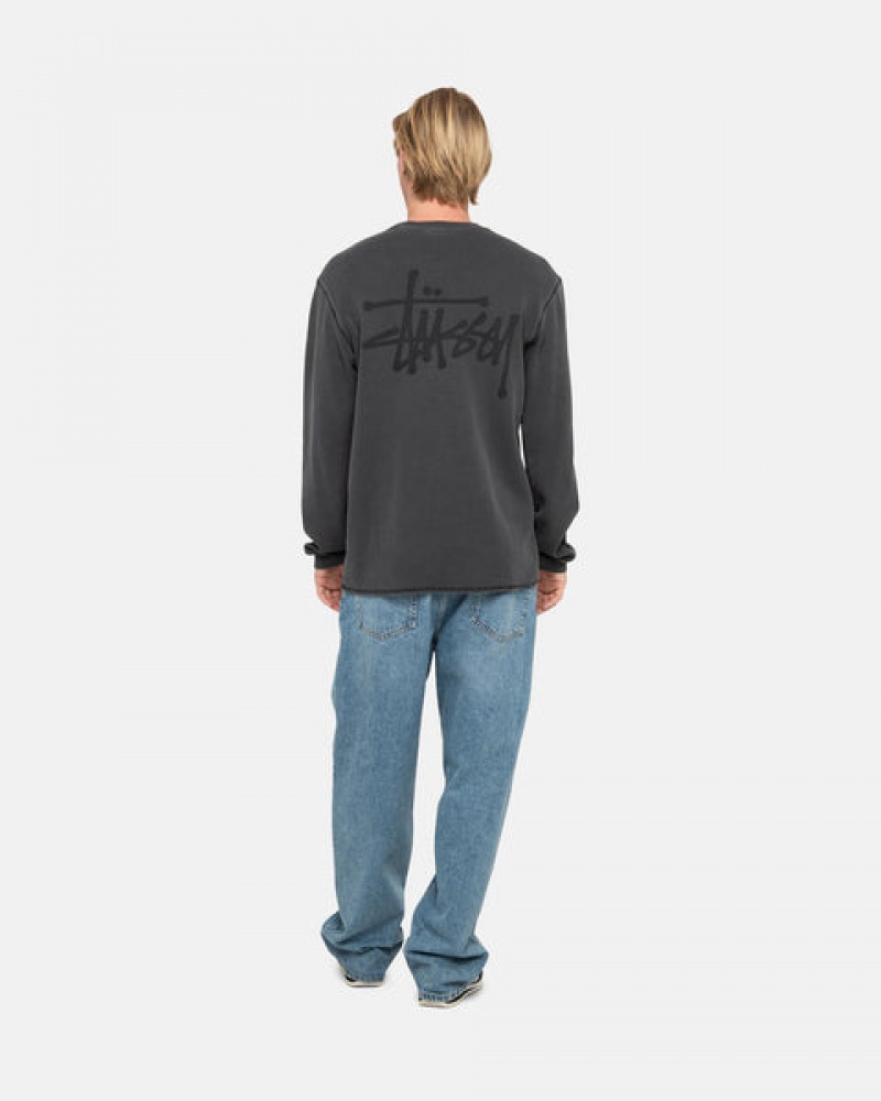 Stussy Basic Stock Ls Thermal Topjes Dames Zwart Belgium | YRW-2067