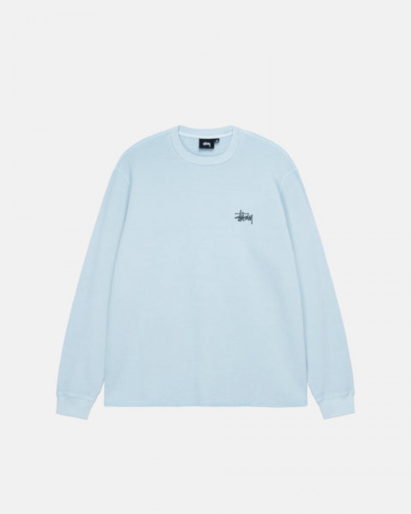 Stussy Basic Stock Ls Thermal Topjes Heren Lichtblauw Belgium | HEH-7214