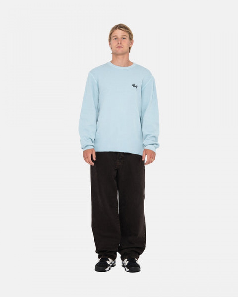 Stussy Basic Stock Ls Thermal Topjes Heren Lichtblauw Belgium | HEH-7214