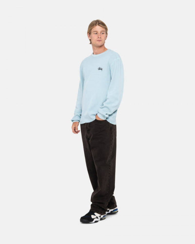 Stussy Basic Stock Ls Thermal Topjes Heren Lichtblauw Belgium | HEH-7214