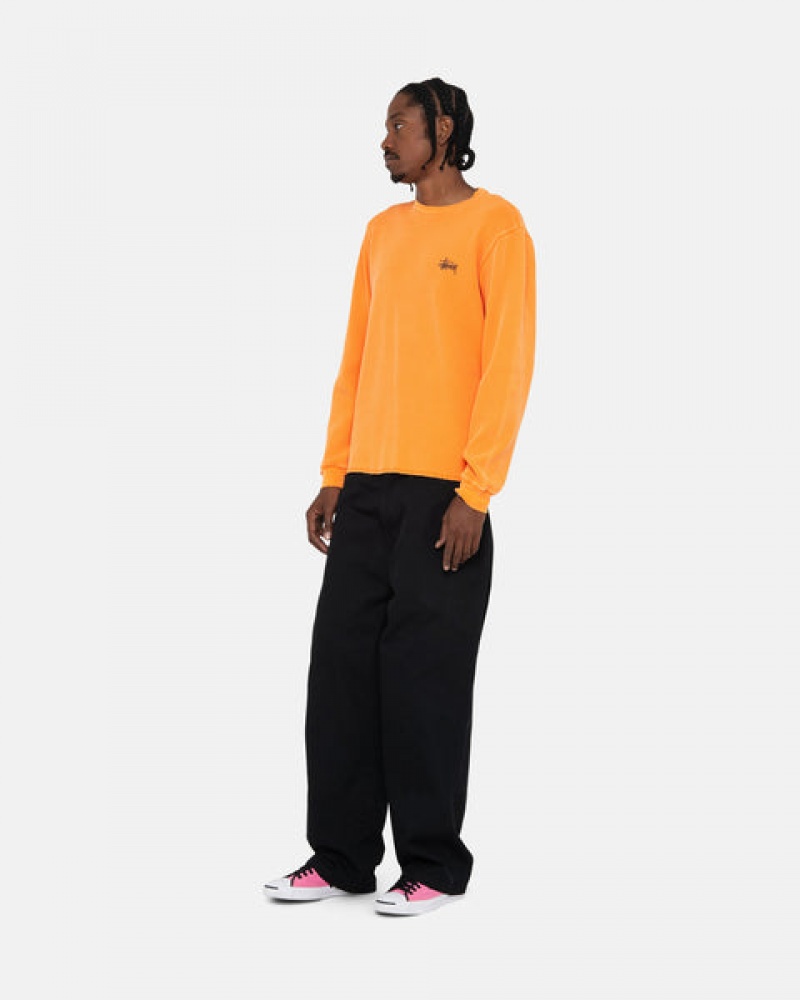 Stussy Basic Stock Ls Thermal Topjes Heren Oranje Belgium | RSS-6141