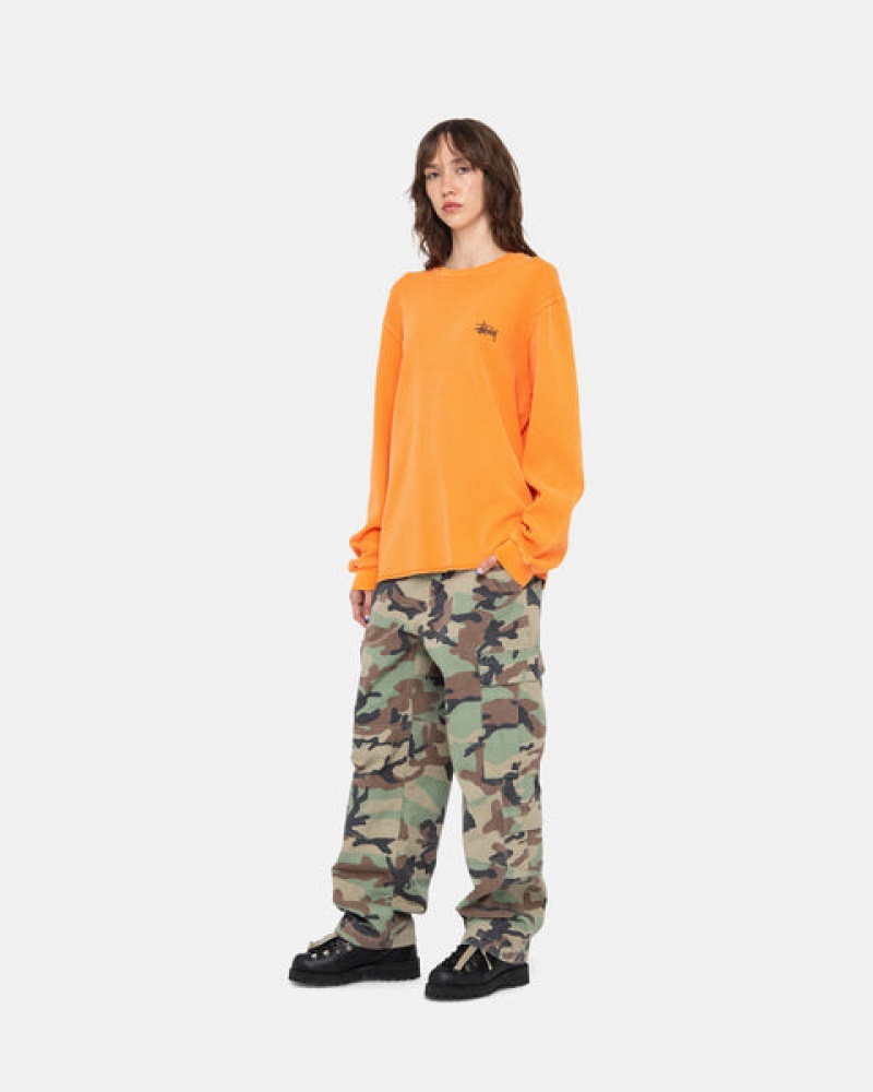 Stussy Basic Stock Ls Thermal Topjes Heren Oranje Belgium | RSS-6141