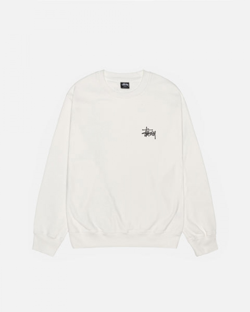 Stussy Basic Stüssy Pigment Dyed Crew Sweatshirts Heren Beige Belgium | UMF-4737