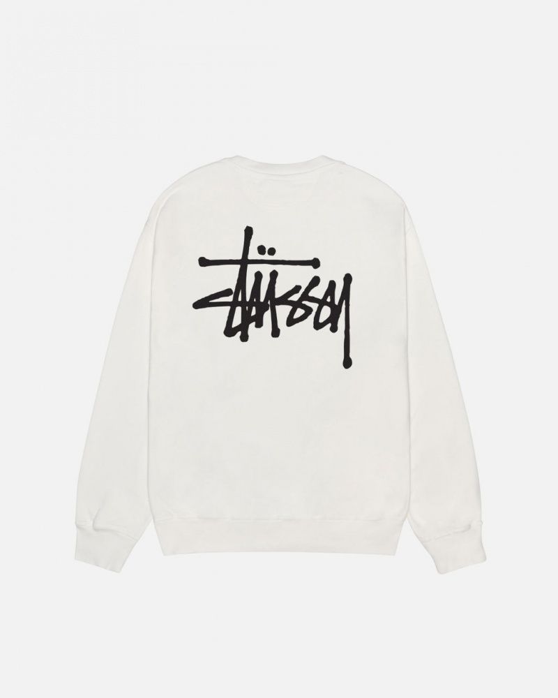 Stussy Basic Stüssy Pigment Dyed Crew Sweatshirts Dames Beige Belgium | XHU-0831