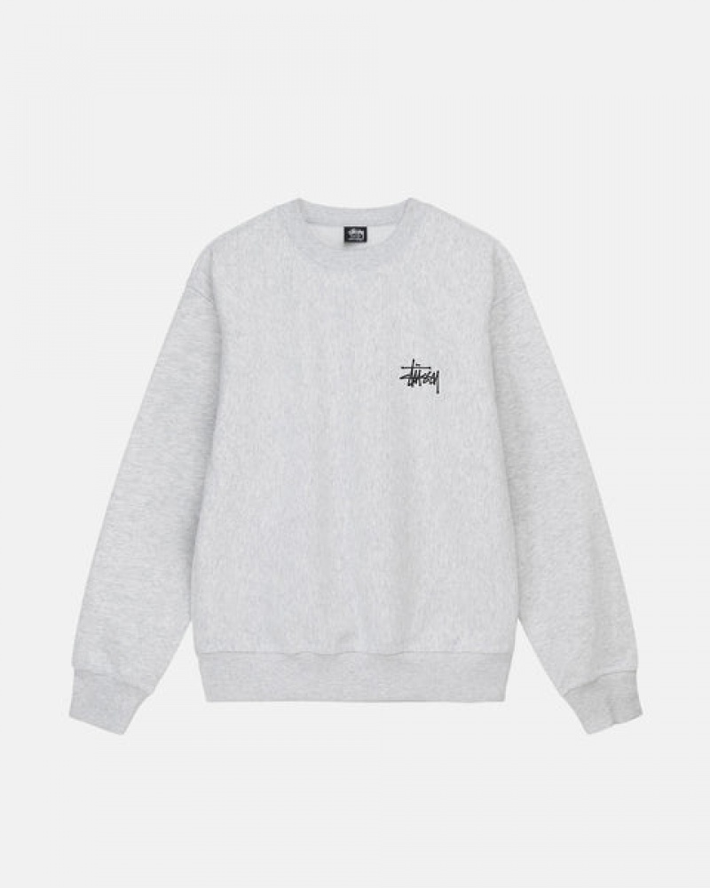 Stussy Basic Stussy Crew Sweatshirts Dames Grijs Belgium | RYQ-6757