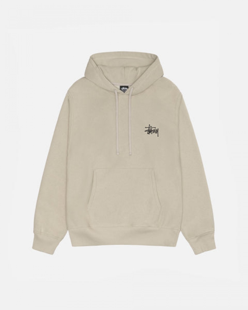 Stussy Basic Stussy Hood Sweatshirts Dames Khaki Belgium | VEU-9552