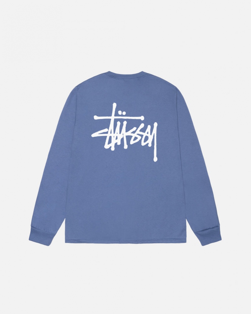 Stussy Basic Stussy Ls Tee T-shirts Dames Koningsblauw Blauw Belgium | GRQ-7184