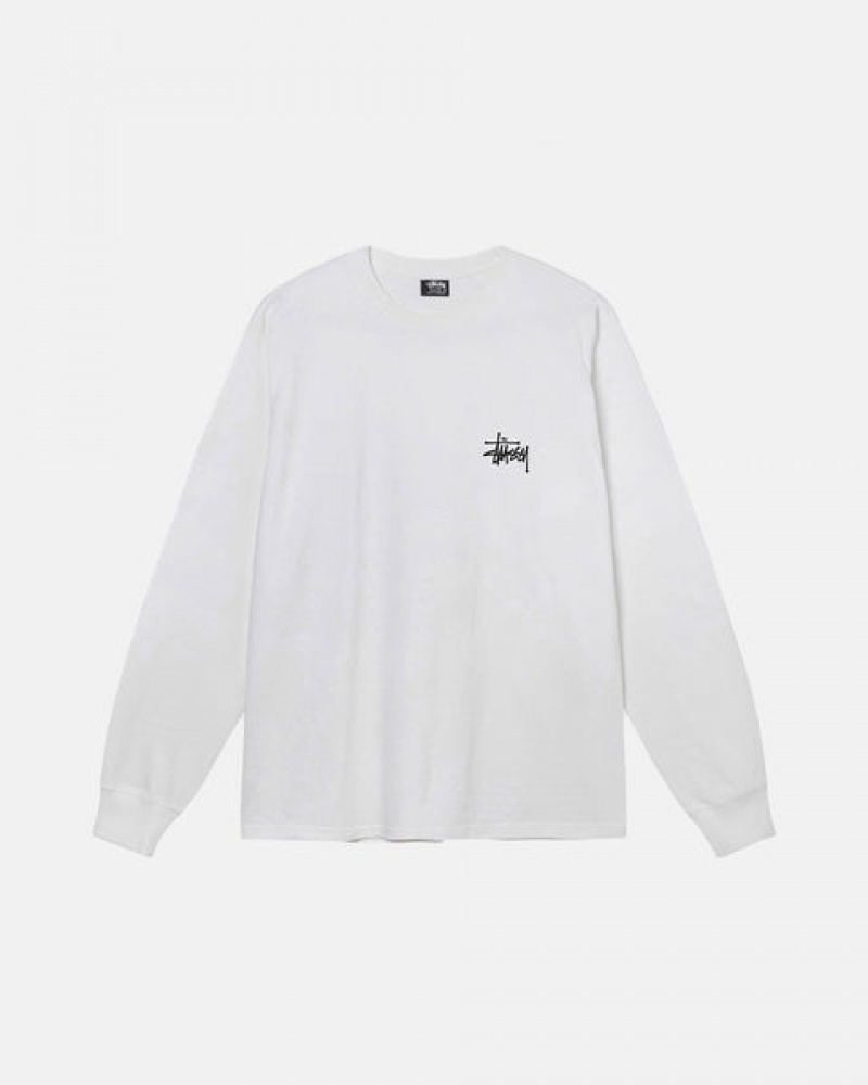 Stussy Basic Stussy Ls Tee T-shirts Dames Wit Belgium | XGV-9078