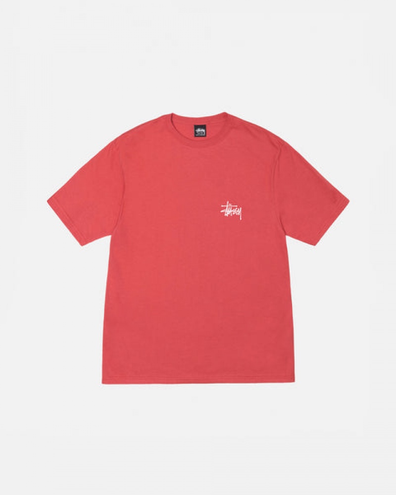 Stussy Basic Stussy Tee T-shirts Dames Rood Belgium | UVV-2251