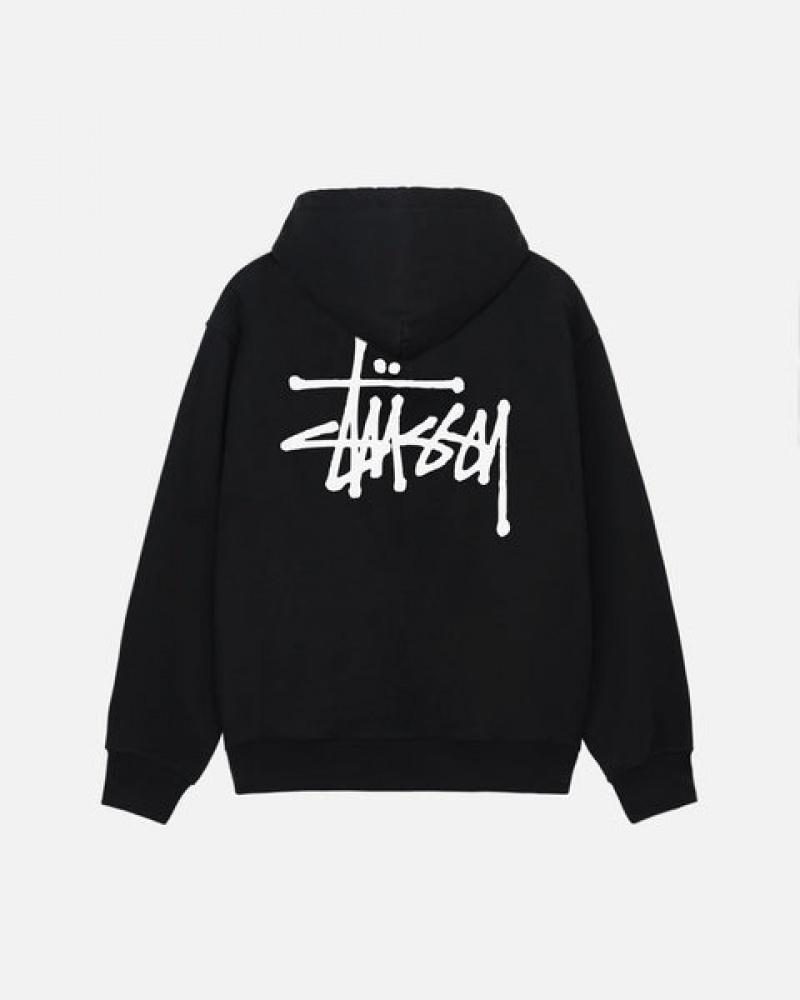 Stussy Basic Stussy Zip Hoodie Hoodie Dames Zwart Belgium | OSE-6708