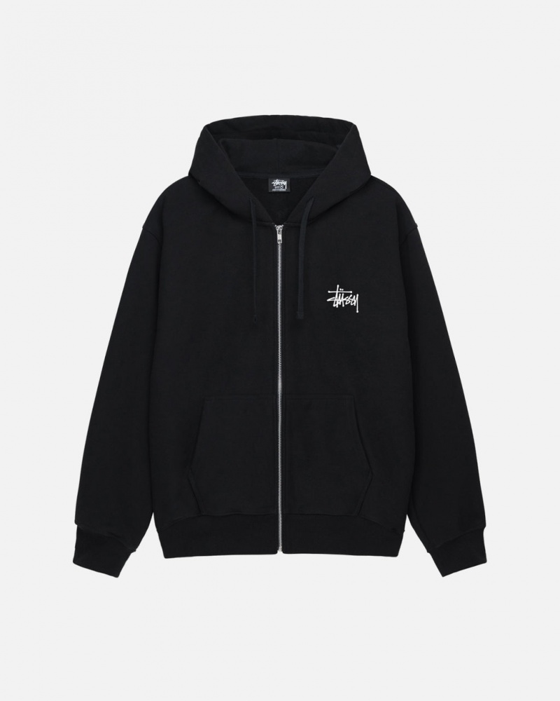 Stussy Basic Stussy Zip Hoodie Hoodie Dames Zwart Belgium | OSE-6708