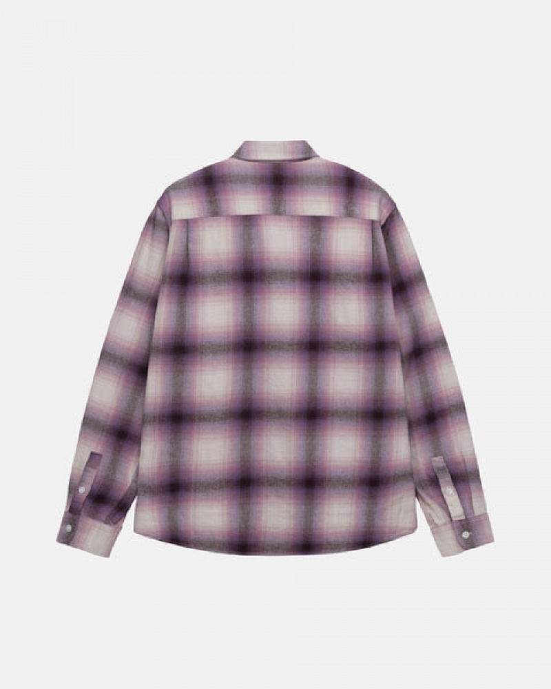 Stussy Bay Plaid Shirt Overhemd Heren Bordeaux Belgium | KJF-4362