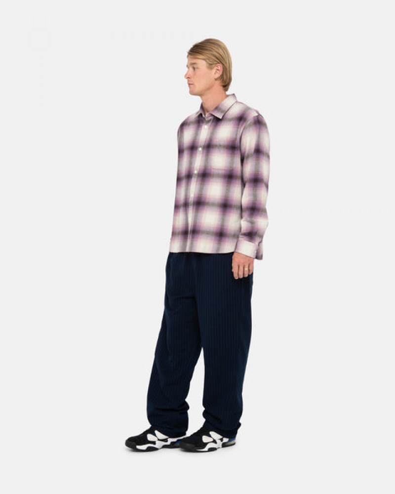 Stussy Bay Plaid Shirt Overhemd Heren Bordeaux Belgium | KJF-4362