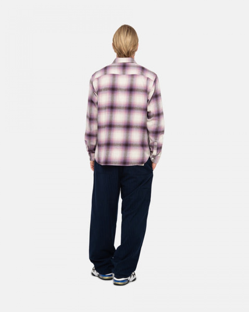 Stussy Bay Plaid Shirt Overhemd Heren Bordeaux Belgium | KJF-4362