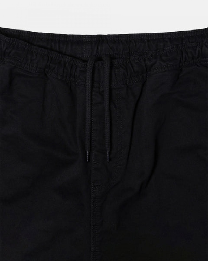 Stussy Beach Pant Brushed Katoenen Broek Heren Zwart Belgium | TND-0367