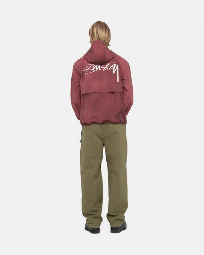 Stussy Beach Pant Brushed Katoenen Broek Heren Olijfgroen Belgium | UBW-1086