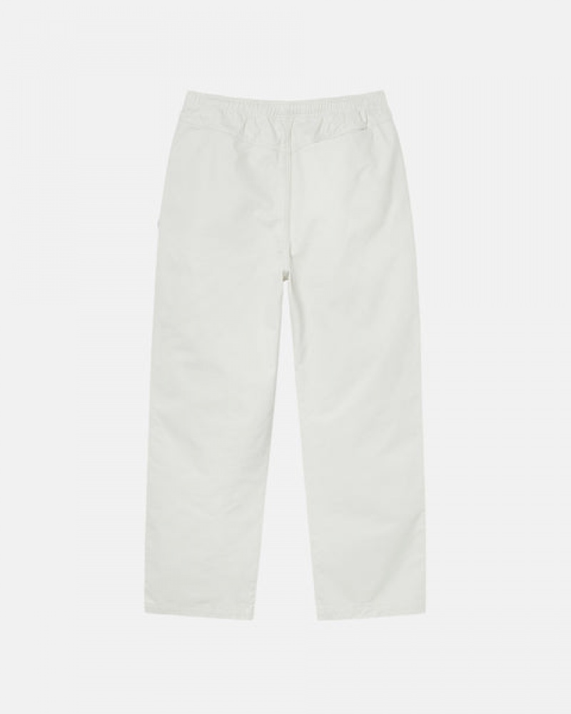 Stussy Beach Pant Brushed Katoenen Broek Dames Beige Belgium | XYO-8315