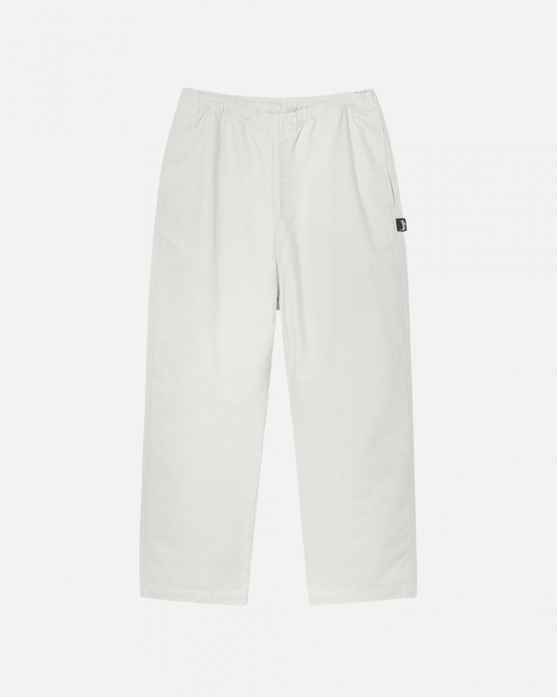 Stussy Beach Pant Brushed Katoenen Broek Dames Beige Belgium | XYO-8315