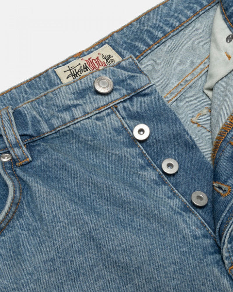 Stussy Big Ol' Jean Denim Broek Dames Blauw Belgium | IFO-7492