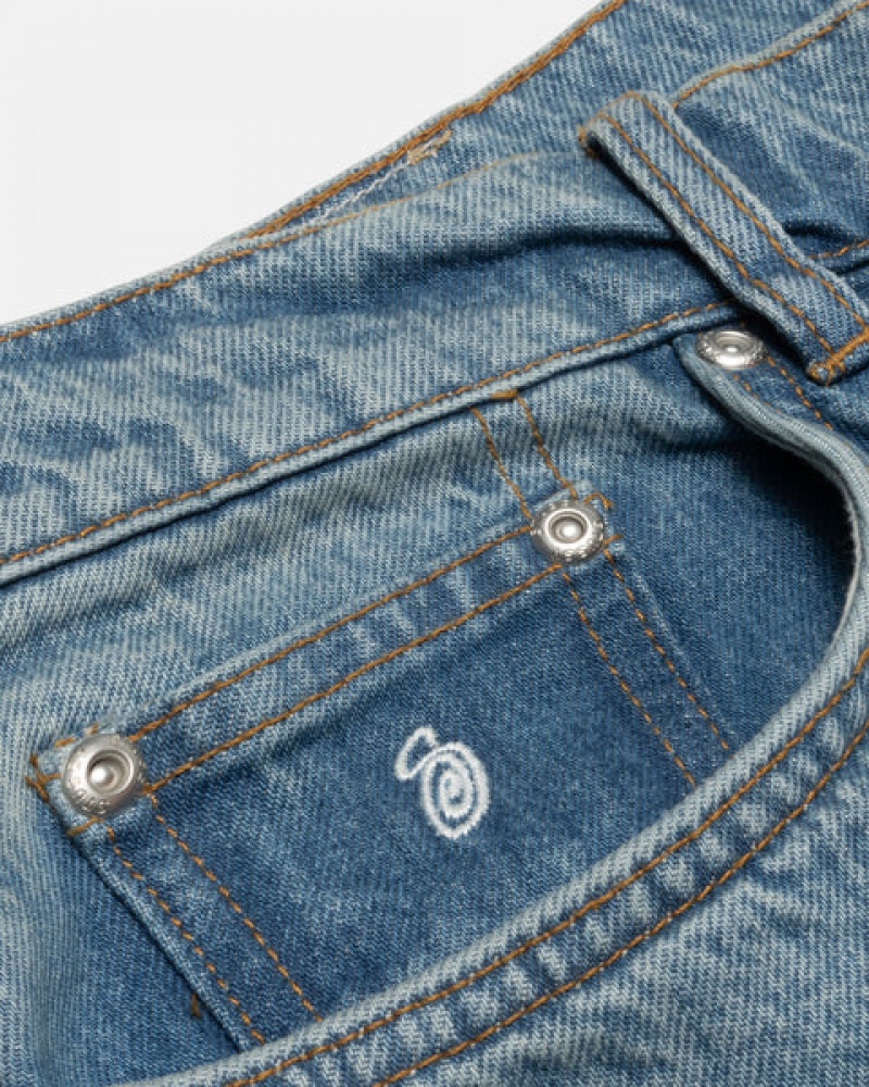 Stussy Big Ol' Jean Denim Broek Dames Blauw Belgium | IFO-7492