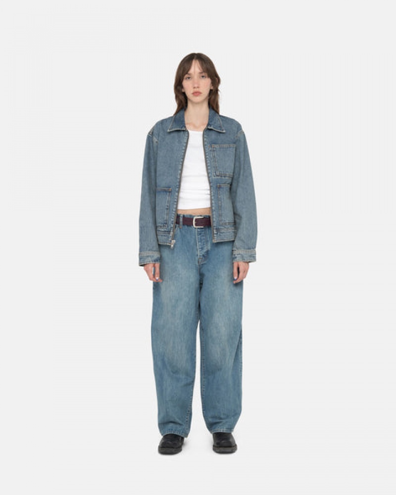 Stussy Big Ol' Jean Denim Broek Dames Blauw Belgium | IFO-7492