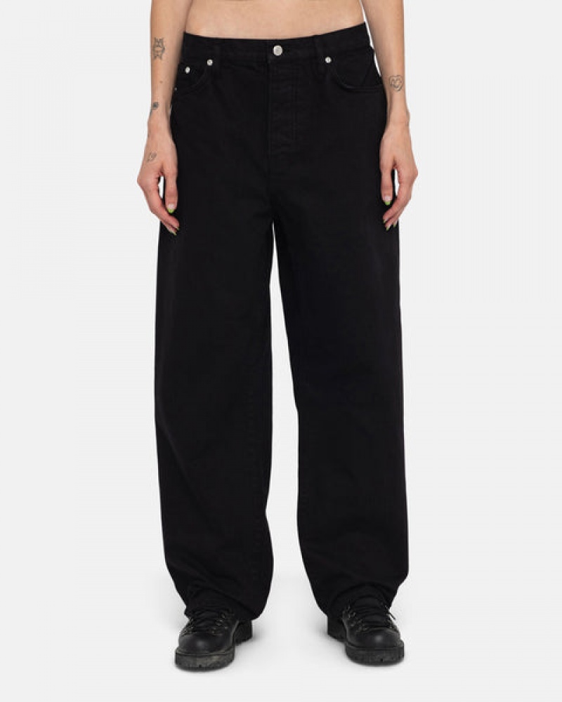 Stussy Big Ol' Jean Overdyed Broek Dames Zwart Belgium | POW-6434