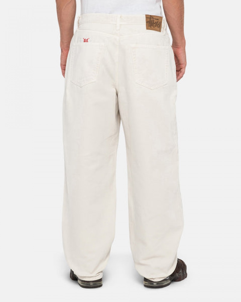 Stussy Big Ol' Jean Washed Canvas Broek Heren Beige Belgium | QUP-2139