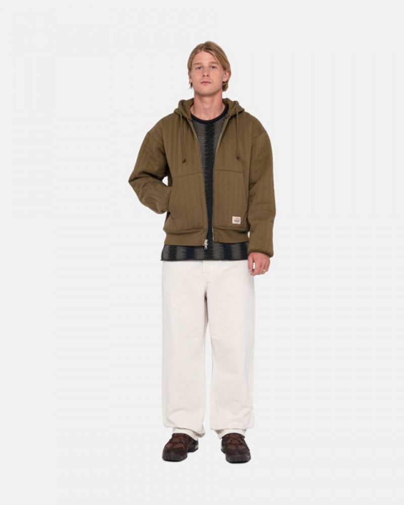 Stussy Big Ol' Jean Washed Canvas Broek Heren Beige Belgium | QUP-2139