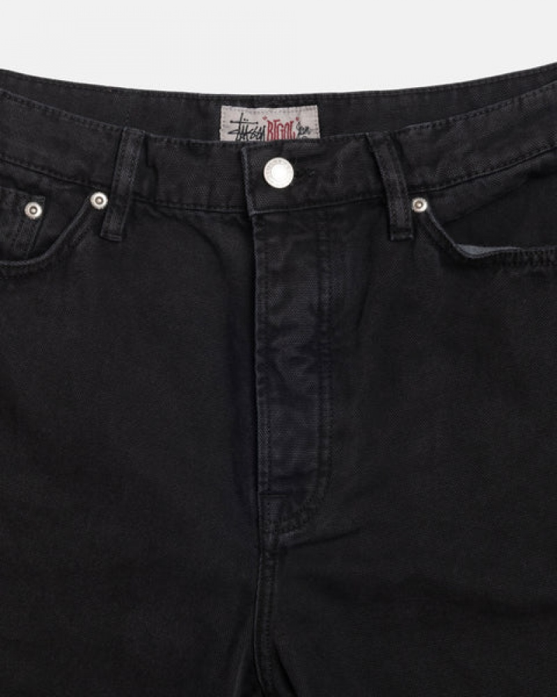 Stussy Big Ol' Jean Washed Canvas Broek Heren Zwart Belgium | ODG-6879