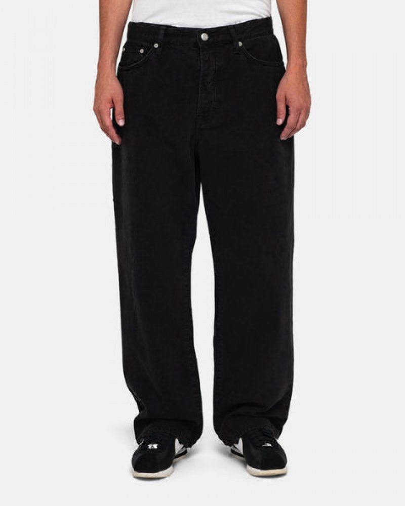 Stussy Big Ol' Jean Washed Canvas Broek Heren Zwart Belgium | ODG-6879