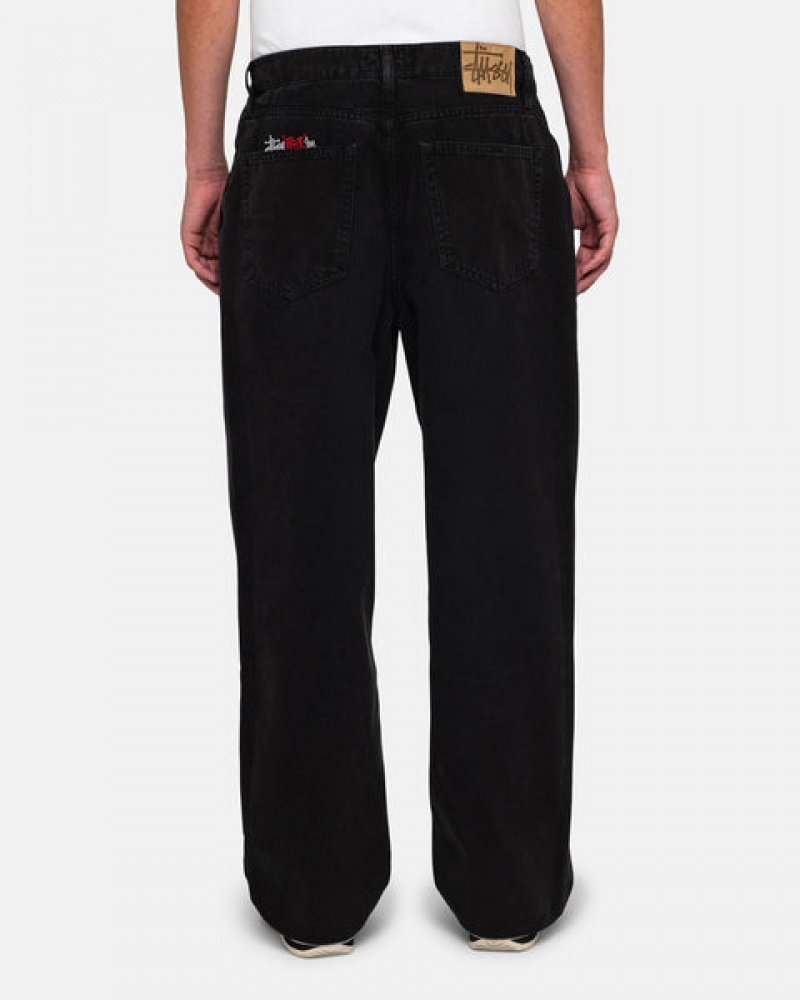 Stussy Big Ol' Jean Washed Canvas Broek Heren Zwart Belgium | ODG-6879