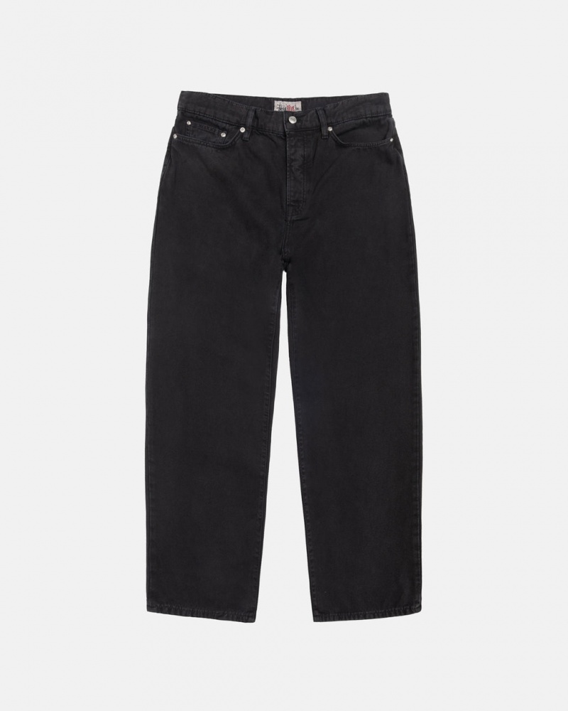 Stussy Big Ol\' Jean Washed Canvas Broek Heren Zwart Belgium | ODG-6879