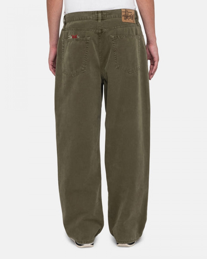 Stussy Big Ol' Jean Washed Canvas Broek Heren Olijfgroen Belgium | VJL-3805