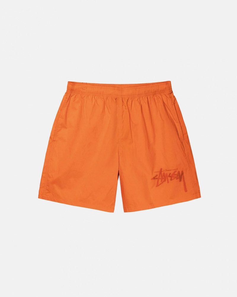 Stussy Big Stock Nylon Kort Korte Broek Heren Oranje Belgium | RBG-6846