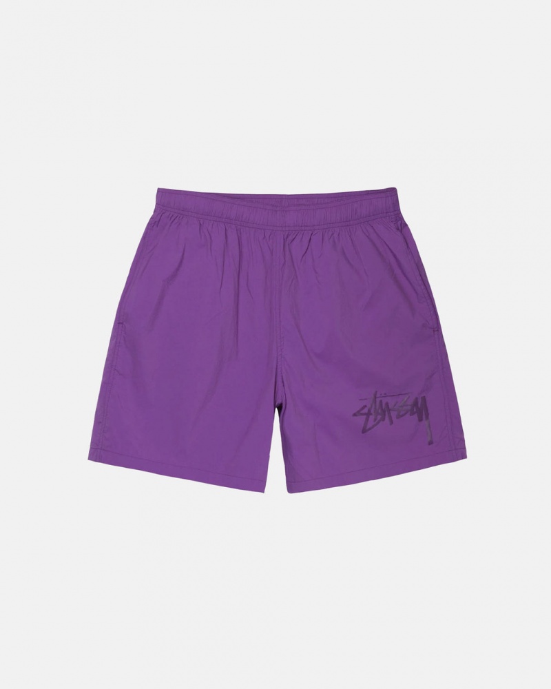 Stussy Big Stock Nylon Kort Korte Broek Heren Paars Belgium | AYS-6845