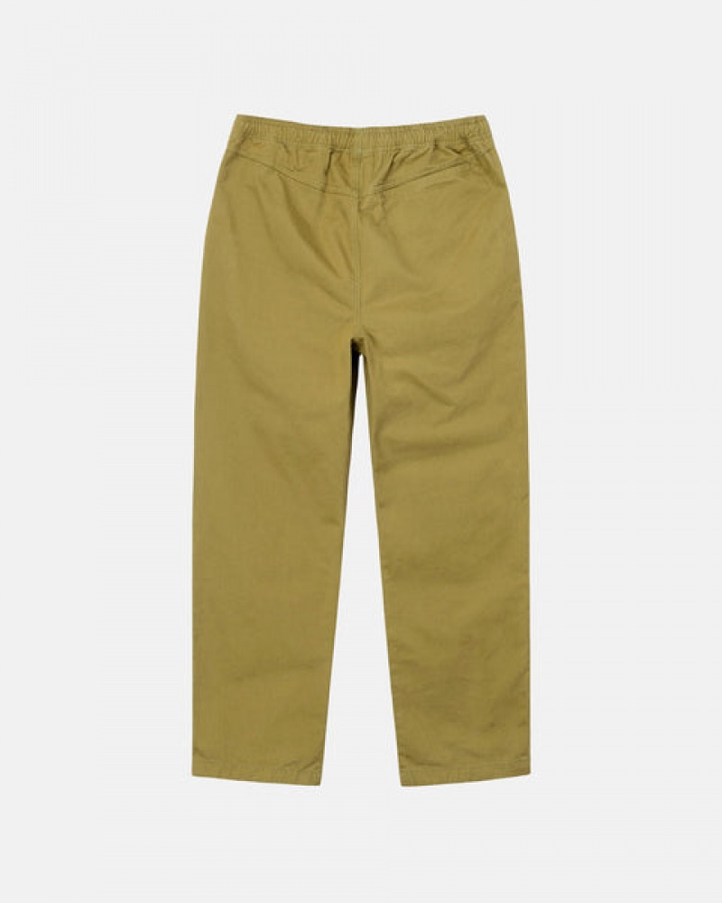 Stussy Brushed Beach Pant Broek Heren Donkerolijfgroen Belgium | FIX-4091