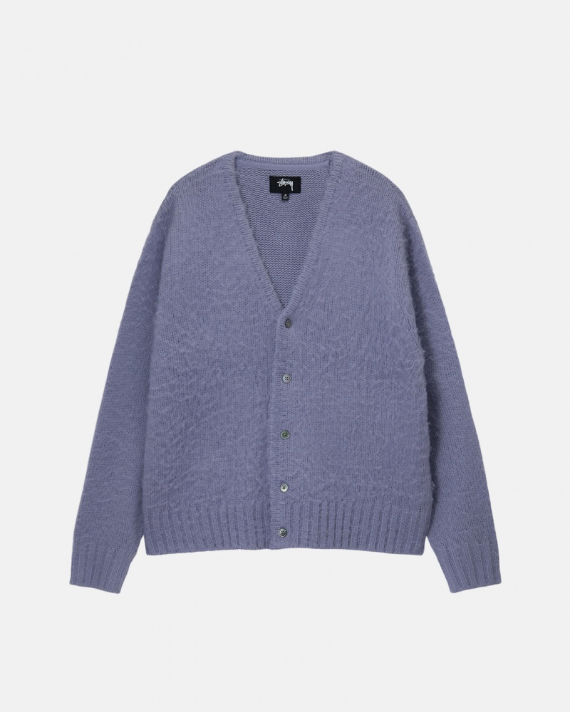 Stussy Brushed Cardigan Trui Dames Paars Belgium | VTO-7033