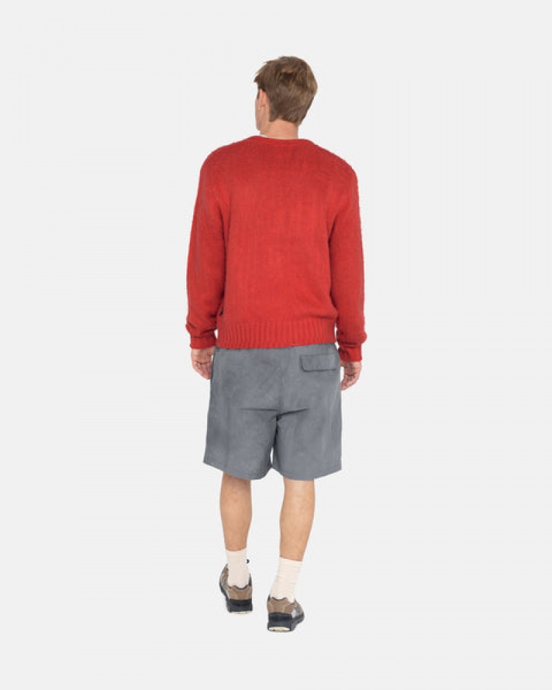 Stussy Brushed Cardigan Trui Dames Rood Belgium | XOJ-9415