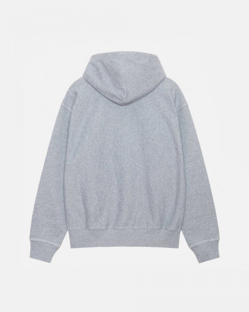 Stussy Contrast Stitch Label Hoodie Hoodie Heren Grijs Belgium | EXT-3070