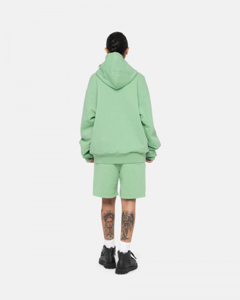 Stussy Double Face Label Zip Hoodie Hoodie Dames Groen Belgium | RIJ-1537