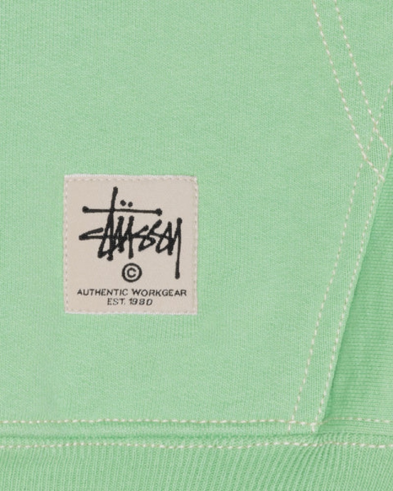 Stussy Double Face Label Zip Hoodie Hoodie Dames Groen Belgium | RIJ-1537