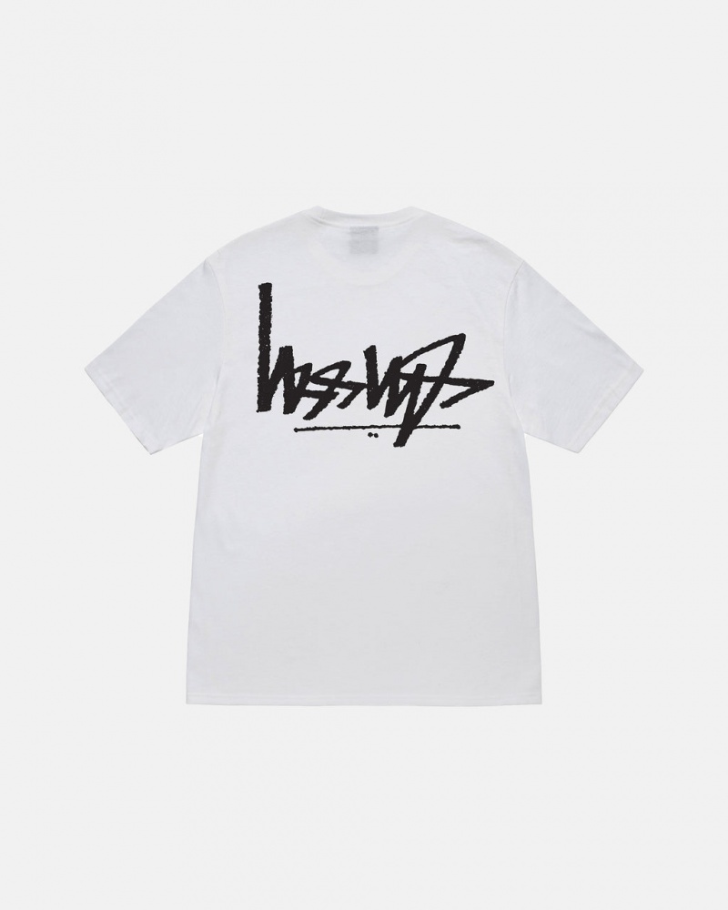 Stussy Flipped Tee T-shirts Dames Wit Belgium | XZF-5741