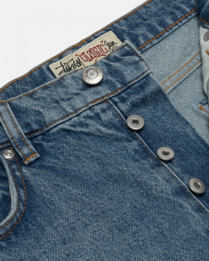 Stussy Klassieke Jean Denim Broek Dames Blauw Belgium | CBR-9385