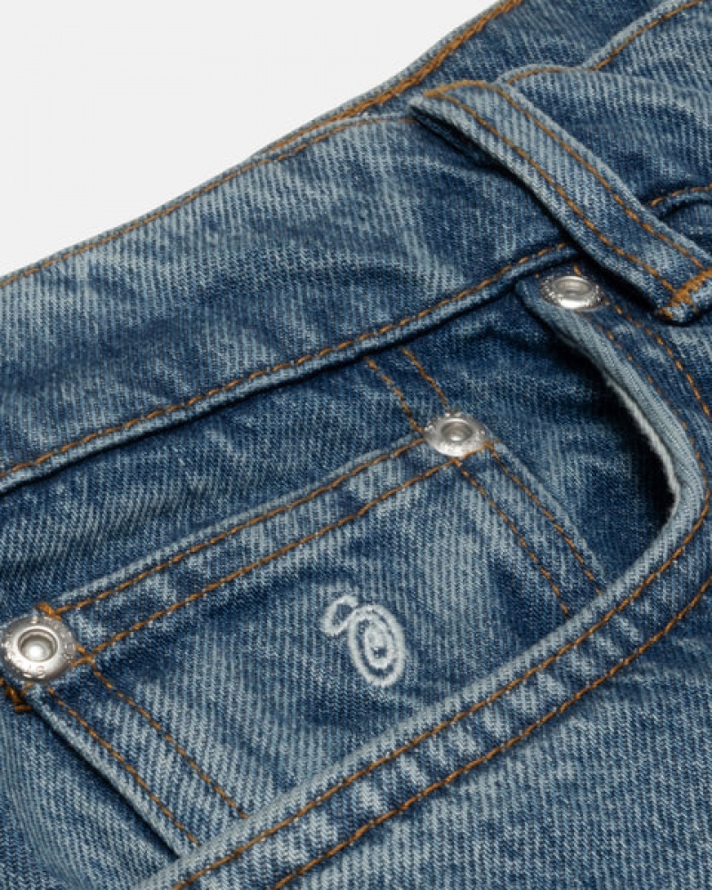 Stussy Klassieke Jean Denim Broek Dames Blauw Belgium | CBR-9385