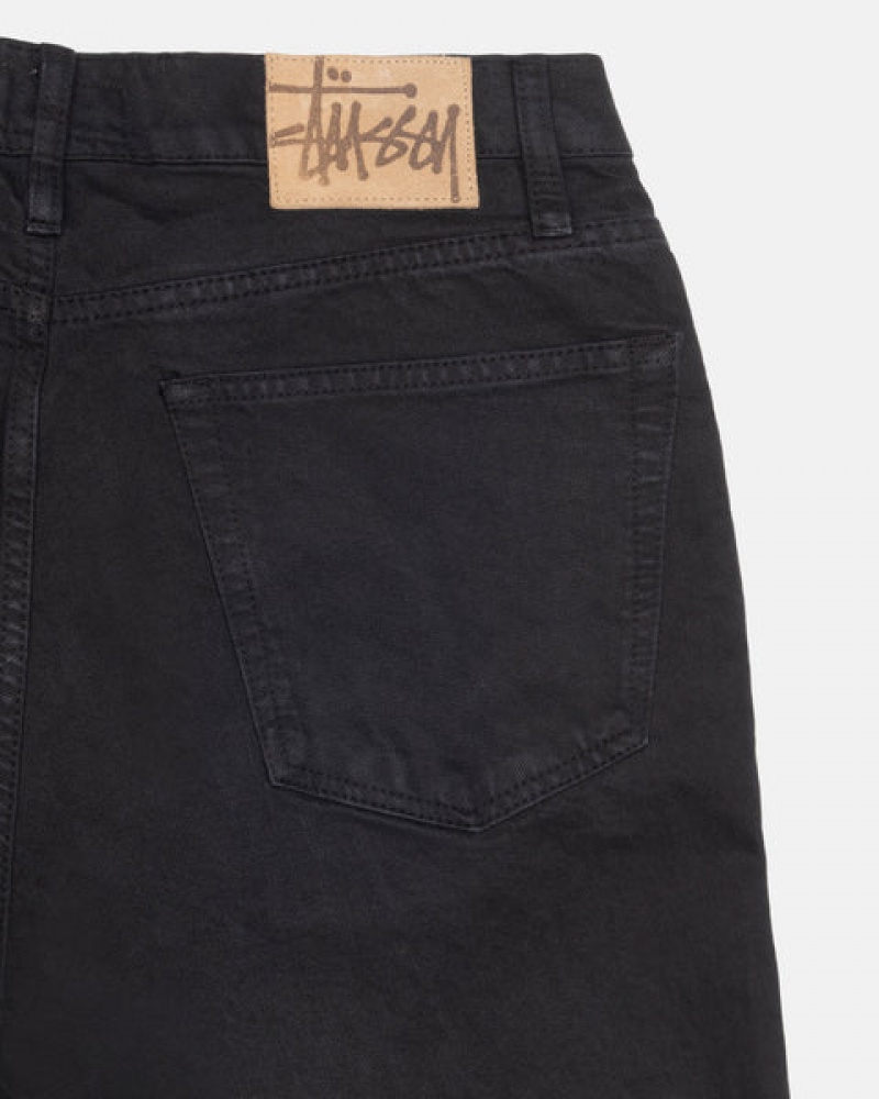 Stussy Klassieke Jean Overdyed Broek Dames Zwart Belgium | XBT-7633