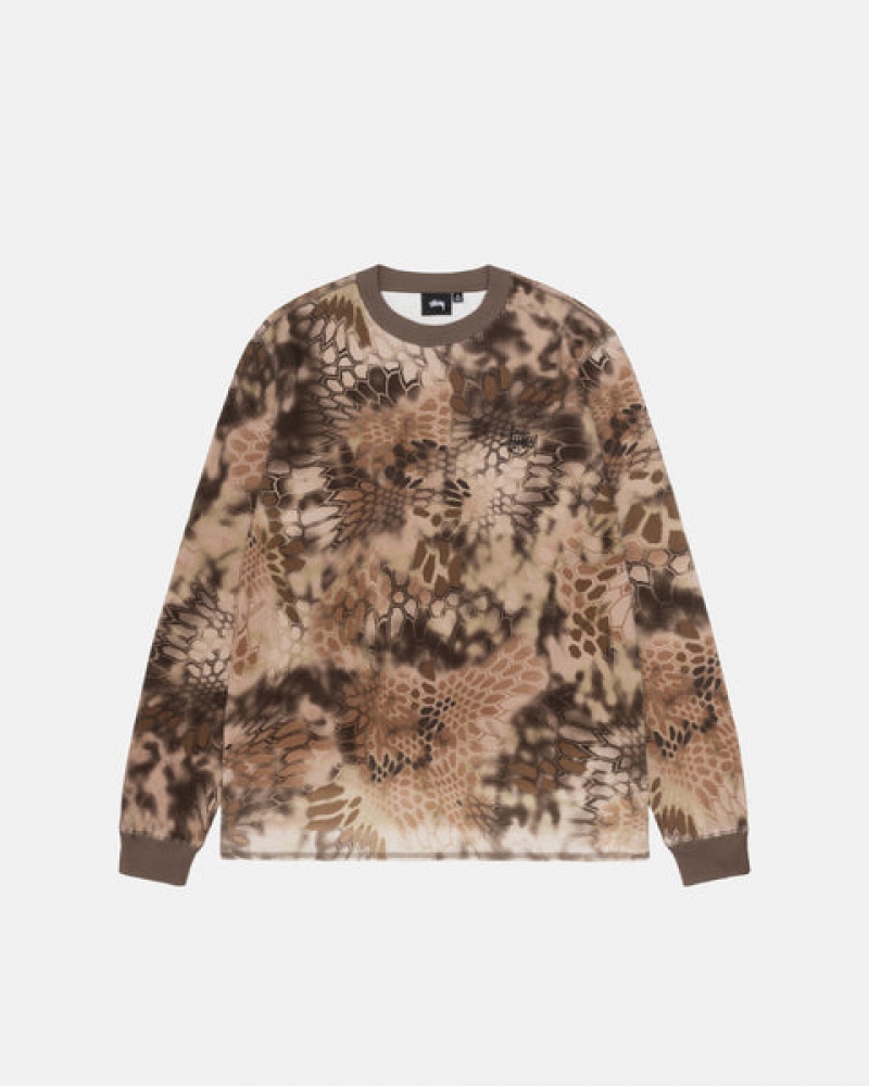 Stussy Kryptek Camo LS Thermal Topjes Dames Bruin Belgium | WKI-8118