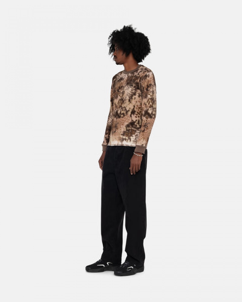 Stussy Kryptek Camo LS Thermal Topjes Dames Bruin Belgium | WKI-8118