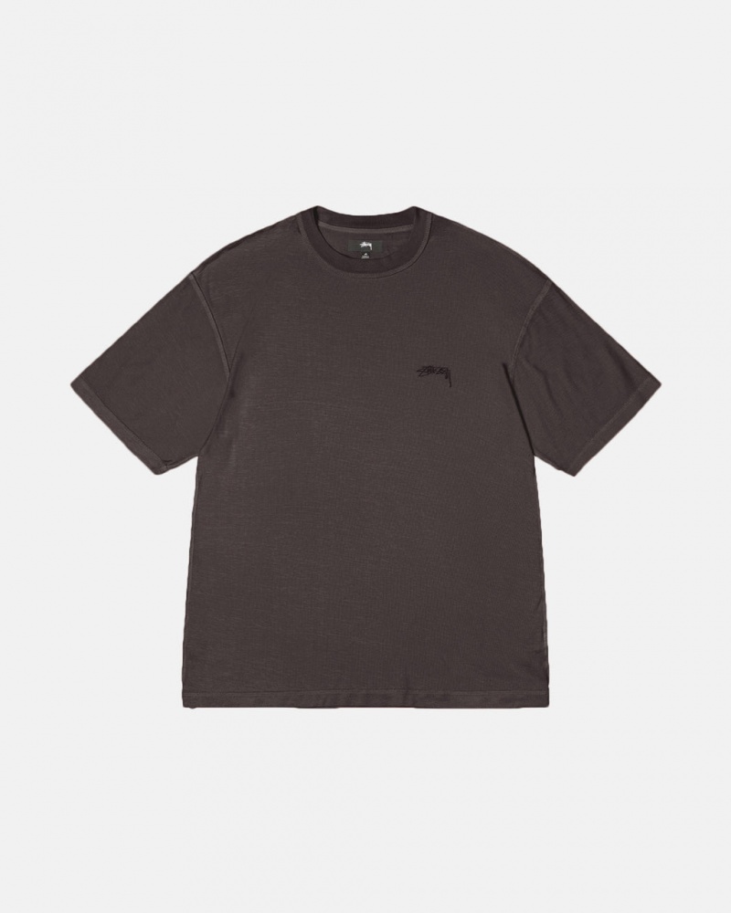 Stussy Lazy Tee T-shirts Heren Zwart Belgium | VGY-3114